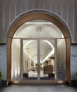 Cửa kính inox mạ vàng