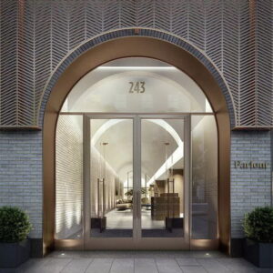 Cửa kính inox mạ vàng