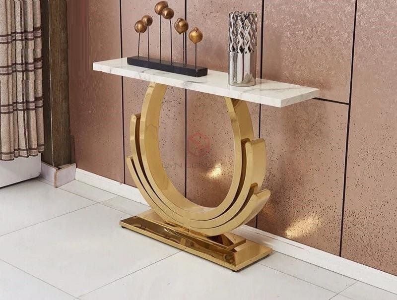 Bàn console inox mạ vàng - Ảnh 2