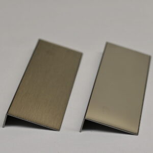 Nẹp inox chữ L 304 mạ vàng xước trang trí tường