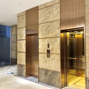 Trang Trí Thang Máy Bằng Inox Mạ Vàng