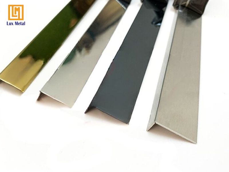 Nẹp inox chữ L bảo vệ cạnh dọc và ngang trần thạch cao