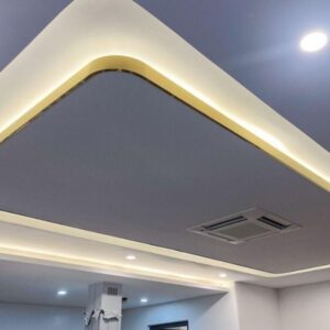 Nẹp trần thạch cao làm từ inox bền bỉ, bề mặt sáng bóng