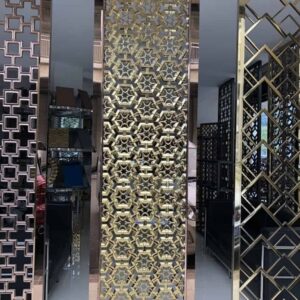 Vách ngăn phòng khách bằng inox