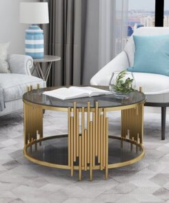 Alternative view of Bàn trà inox mạ pvd