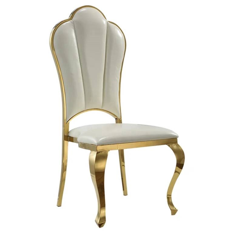 Ghế tựa lưng inox mạ vàng