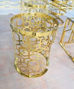 Alternative view of Ghế inox mạ vàng