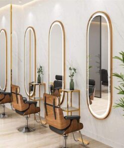 GƯƠNG ĐÈN LED TREO TƯỜNG DÁNG CON NHỘNG VIỀN KIM LOẠI