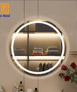 Alternative view of GƯƠNG TRÒN VIỀN HỢP KIM LED PHUN CÁT CẢM BIẾN