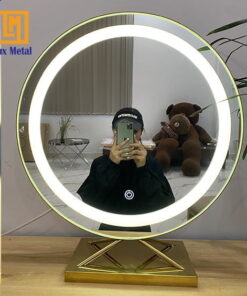 Alternative view of GƯƠNG TRÒN ĐÈN LED ĐỂ BÀN TRANG ĐIỂM MẠ PVD