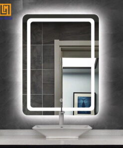 Gương nhà tắm đèn led hat phun cát cảm ứng