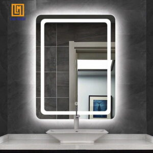 Gương nhà tắm đèn led hat phun cát cảm ứng