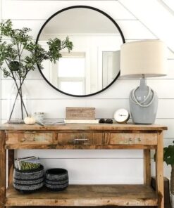 GƯƠNG TRÒN DECOR VIỀN HỢP KIM ĐEN