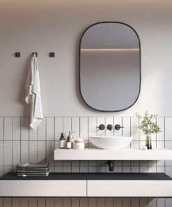 GƯƠNG SOI NHÀ TẮM BO VIỀN KHUNG HỢP KIM ĐEN