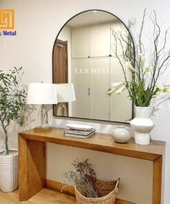 GƯƠNG VÒM VIỀN ĐEN TREO TƯỜNG TRANG TRÍ PHÒNG KHÁCH