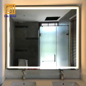 GƯƠNG LED NHÀ TẮM VIỀN NHÔM TĨNH ĐIỆN ĐEN