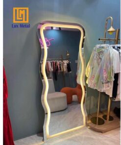 GƯƠNG SOI TOÀN THÂN VIỀN SÓNG CÓ LED 600X1600