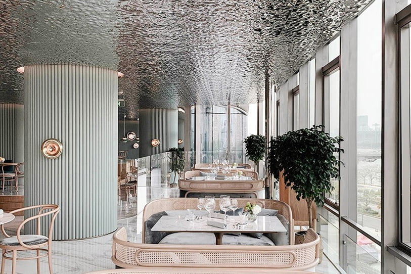 Trần inox gợn sóng đẹp