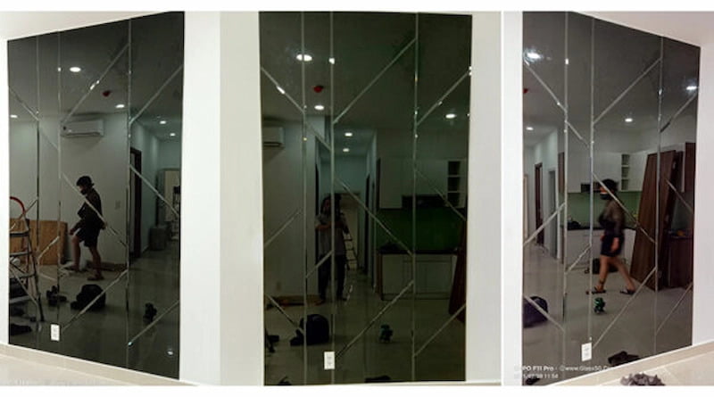 Vách ngăn inox đen bóng