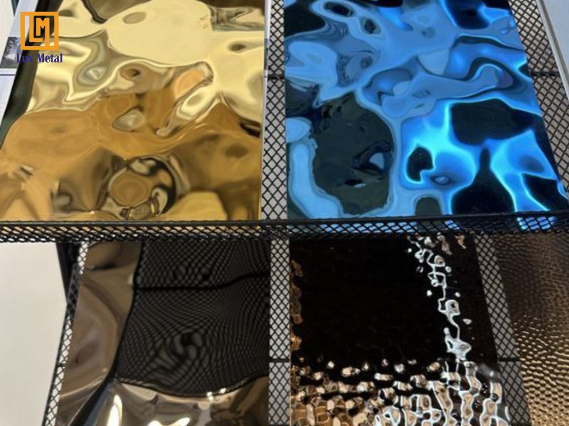 Các màu sắc khác của tấm inox sóng nước