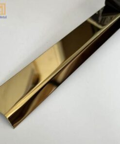 Nẹp inox chặn thảm chữ L vàng gương