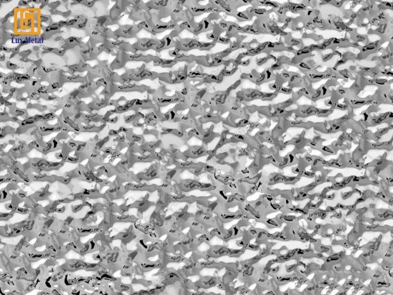 Tấm inox 3d với họa tiết sóng nhỏ