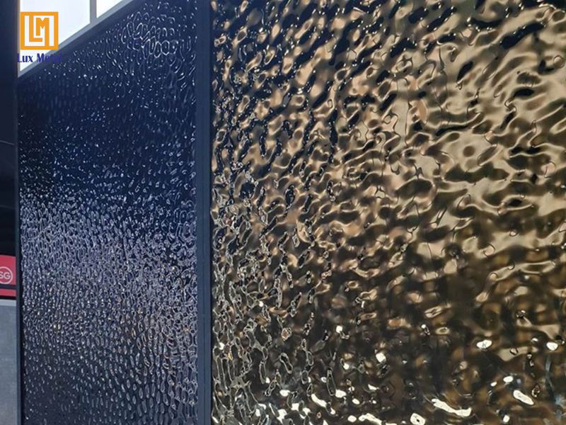 Tấm inox gợn sóng vừa tạo hiệu ứng 3d độc đáo vừa bền bỉ